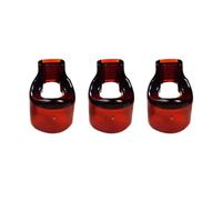 LALADEFIEE 3pcs Flute Blow Aid Mouthpiece Replacement Set Made of Sturdy Resin Brown Colour Suitable for Flutes with 23mm Outer Diameter Easy to Use for Beginners and Professional Players