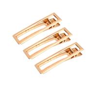 LALADEFIEE 3pcs Golden Alloy Hairpins Hollow Square Design Hair Clips for Women Fashionable Hair Accessories for Stylish Styling and Everyday Use