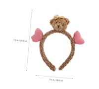 LALADEFIEE 3Pcs Hair Hoops Bear Ear Headbands Set Soft Fabric Party Supply Hair Accessories for Women and Cute and Lovely Headdress