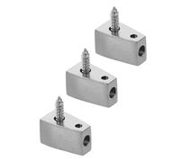 LALADEFIEE 3pcs Headless Guitar String Locking Nut Silver Split Design Brass Nut Replacement for Electric Bass Guitar Anti-slip Bridge Retainer for Stable Tuning and Enhanced Sustain