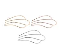 LALADEFIEE 3pcs Metal Hair Fork Clips U-shaped Hairpins for Women Vintage Style French Updo Hair Side Combs in Rose Gold Gold Silver Stable Claw Clips Bun Hairpiece
