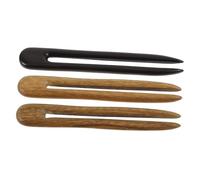 LALADEFIEE 3pcs Natural Ebony and Green Sandalwood u Shape Hairpins Wooden Retro Decorative Hair Sticks for Women Daily Hairstyling Accessories