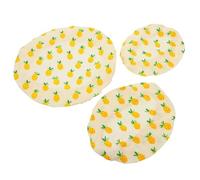 LALADEFIEE 3pcs Pineapple Pattern Elastic Cotton Bowl Covers Reusable Food Preservation Cloths for Fresh-Keeping Airtight Seal Kitchen Accessories Eco-Friendly Alternative to Wrap