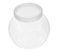 LALADEFIEE 3pcs Plastic Candy Jars White Lids, 1500ml Small Sweet Storage Containers, Reusable Snack Holders for Kitchen and Party Organization
