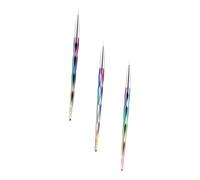 LALADEFIEE 3pcs Professional Nail Art Brush for Drill Bits Manicure Nail Painting Pen Prep Tools