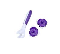 LALADEFIEE 3pcs Purple Plastic Cake Baking Rollers Reusable Dessert Making Tool Kitchen Utensil Easy to Use and Clean for Birthday Cakes and Home Baking