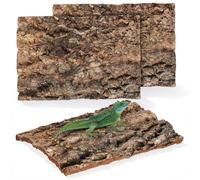 LALADEFIEE 3pcs Realistic Tree Bark Climbing Platform for Terrarium Decor, Natural Bark Decoration and Reptile Climbing Plaything Suitable for Spiders and Small Pets