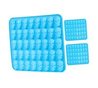 LALADEFIEE 3pcs Silicone Skull Molds Non-Stick Baking Tray for Halloween Cookies Chocolate Ice Cubes DIY Resin Crafts Compact Portable