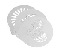 LALADEFIEE 3pcs Stainless Steel Coffee Stencils Milk Foam Spray Templates Cappuccino Art Tools for Coffee Decoration