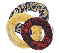 LALADEFIEE 3pcs Tibetan Singing Bowl Pads Set, Handcrafted Cotton Meditation Mat Cushion, Sizes Ø8cm Ø10cm Ø12cm for Sound Bowl Yoga and Buddhist Relaxation Random Color