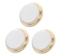 LALADEFIEE 3pcs Trumpet Key Valve Caps Spare Replacement Parts with Metal and Shell Material, Lightweight Design to Protect Instrument Keys, Suitable for Trumpet Players and Band