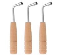 LALADEFIEE 3pcs Tuning Wrench for Harp Wooden Handle Lyre Harp Adjustment Wrench Tool for String Instrument