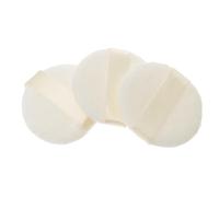 LALADEFIEE 3pcs Ultra Soft Short Plush Powder Puff for Face and Body Fluffy Cotton Dusting Puff with Satin Band Comfortable Foundation Applicator for Even Makeup Application