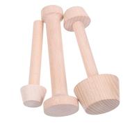LALADEFIEE 3pcs Wooden Egg Tart Molds DIY Pastry Tamper Small Cake Baking Tools Lightweight for Muffin Ring Cake Mold Baking Pastry Accessories