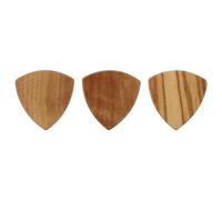 LALADEFIEE 3pcs Wooden Guitar Picks Large Triangle Bass Guitar Plectrums Practical Accessories for Acoustic and Electric