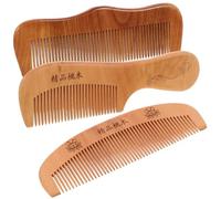 LALADEFIEE 3pcs Wooden Hair Combs Massage Natural Wood Detangler Cut Comb No-static Skin-friendly Random Style