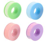 LALADEFIEE 4 Rolls Silicone Gel Lash Tape for Eyelash Extensions Breathable Sensitive Skin Friendly Strong Adhesion Multicolor Pink Blue Purple Green Wide Eyelash Extension Supplies