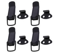 LALADEFIEE 4 Set Metal Iron Toggle Clamp Latch Cabinet Latches Spring Loaded Secure Closure Sleek Minimalist Design with Screws for Box Lids Doors