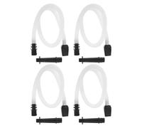 LALADEFIEE 4 Sets Flexible Plastic Melodica Replacement Tubes with Ergonomic Mouthpieces for Key Pianica Comfortable Air Piano Instrument Parts for Beginners and Students