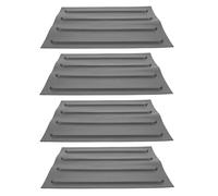 LALADEFIEE 4 Sheets PVC Rubber Blind Boards Grey Striped Multifunctional Patio Sidewalk Tiles for Safe Walkways Practical Guide Stickers for Smooth Surfaces
