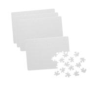 LALADEFIEE 4 Sheets White Sublimation Jigsaw Puzzle Blanks for DIY Crafting Heat Transfer Compatible Blank Paper Puzzle Creative Coloring and Interactive Family Play