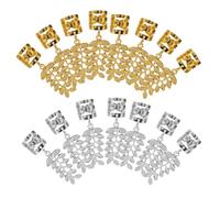 LALADEFIEE 40pcs Hair Clips for Braids: Metal Rings Leaf Hair Jewelry for Women Stylish Accessories for Dreadlocks Bags and Clothing