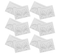 LALADEFIEE 40pcs Nail Art Training Cards False Nail Organizer Display Cards for Polish Showcase Hand Foot Tech Supplies Practice