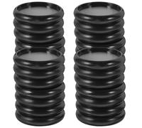 LALADEFIEE 44pcs Round Binder Rings Black ABS 28mm Plastic Binding Discs for Discbound Notebooks Loose Leaf Planner DIY Office Organizing Home