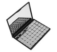 LALADEFIEE 48pcs Refillable Magnetic Makeup Palette with Mirror Empty Cosmetic Container for Eyeshadow and Blush Metal Pan Makeup Organizer for DIY Beauty Storage and Easy Pan Replacement