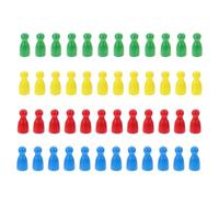 LALADEFIEE 48pcs Wooden Human Shape Flight Chess Pieces Board Game Accessories with Polished Texture Portable Educational for Adults Enhances Logic and Imagination Skills