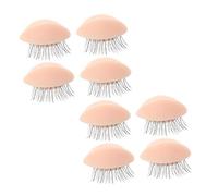 LALADEFIEE 4pairs Detachable Eyelash Extension Mold for Beginners Realistic Practice Eye Mold Texture for Eyelash Grafting Training