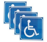 LALADEFIEE 4pcs Adhesive Disabled Wheelchair Stickers Pvc Material Blue Color No Additional Tools Required Convenient to Apply Handicapped Accessories for Wheelchair Users Suitable for Many