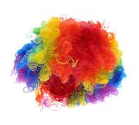 LALADEFIEE 4pcs Afro Curly Wig for Party Clown Cosplay Halloween Carnival Crazy Hair Funny Style