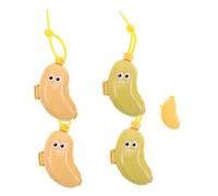 LALADEFIEE 4pcs Banana Toothbrush Case Cover Travel Portable Toothbrush and Toothpaste Holder Plastic Protector Case Dustproof Box for Home Business Trips