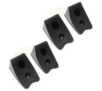 LALADEFIEE 4Pcs Black Plastic Car Wheel Chocks Tire Stopper Blocks Anti-Slip Tyre Support Pads for Vehicle Parking and Trailer Safety