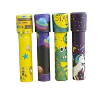 LALADEFIEE 4Pcs Cartoon Kaleidoscope Plaything for Educational Color Cognition Creative Pattern Imagination Development Random Color