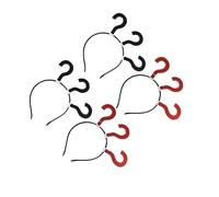 LALADEFIEE 4pcs Creative Question Mark Headband Set Fun Hair Accessory for Festivals and Parties Black and Red Design for Themed Dress up and Photo Props