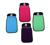 LALADEFIEE 4pcs Double-layer Bath Mitts Comfortable Body Skin Exfoliating Gloves for Arms Legs Back Chest High-grade Material Scrubber Mittens in Purple Green Blue