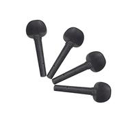 LALADEFIEE 4pcs Ebony Wood Violin Tuning Pegs Fish Eye, String Instrument Accessories for Violin and Fiddle Replacement, 4/3 Size, Sturdy Musician Parts for String Tuning