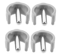 LALADEFIEE 4pcs Grey c Shape Clamp Buckles for 22mm Walking Cane and Walker Tubes Replacement Clips for Crutch Buckle Repair, Universal Walker and Walking Stick Attachment Accessories for Mobility Aid