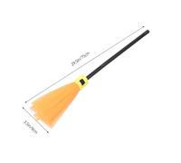 LALADEFIEE 4pcs Halloween Witch Brooms Bright Orange Mesh Flying Broomstick Decorations for Cosplay Party Supplies Sturdy Lightweight Props for Home School Office