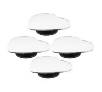 LALADEFIEE 4pcs Heart Shaped Blind Spot Mirror for Car Suvs Trucks Frameless Convex Rearview Auxiliary Accessory Wide Angle for Enhanced Night Safety and Stylish Side Mirror Blindspot Assist