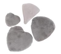 LALADEFIEE 4pcs Heart Shaped Makeup Powder Puff Set, Skin Friendly Pure Cotton Cosmetic Cushion with Ribbon, Washable and High Density for Soft Facial Application