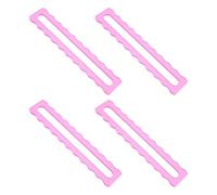 LALADEFIEE 4pcs Mahjong Auxiliary Set Acrylic Card Guide for Majong Majong Line Reader Mahjong Players Accessories Acrylic Line Helper Scalloped Rules Reader for Rosy