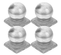 LALADEFIEE 4Pcs Metal Fence Post Caps Sphere Design Fence Post Covers for Outdoor Railings and Garden