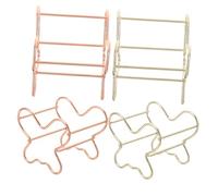 LALADEFIEE 4pcs Metal Makeup Sponge Holders Carbon Steel Powder Puff Drying Racks with Hollow Out Design for Beauty Sponge Storage and Travel and Portable Organizer