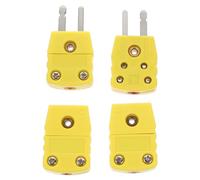 LALADEFIEE 4pcs Mini K Type Thermocouple Wire Connectors with Insulated Male Female Plugs for Thermocouple and Rtd Circuits Yellow