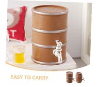 LALADEFIEE 4pcs Miniature Wooden Wine Barrels Small Barrel Decor for Dollhouse Beer Fairy Garden Home Decoration Educational Display and DIY Craft Projects