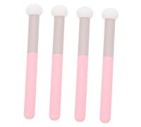 LALADEFIEE 4pcs Mushroom Concealer Makeup Sponges with Handle Small Compact Powder Puff for Blending and Seamless Coverage Versatile Brush for Application and Hard to Reach Areas