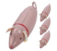 LALADEFIEE 4pcs Pink Walking Pig Foil Balloons Lightweight Leak-resistant Aluminum Party Decorations for Birthday and Themed Events Reusable Inflatable Animals Enhancing Celebration